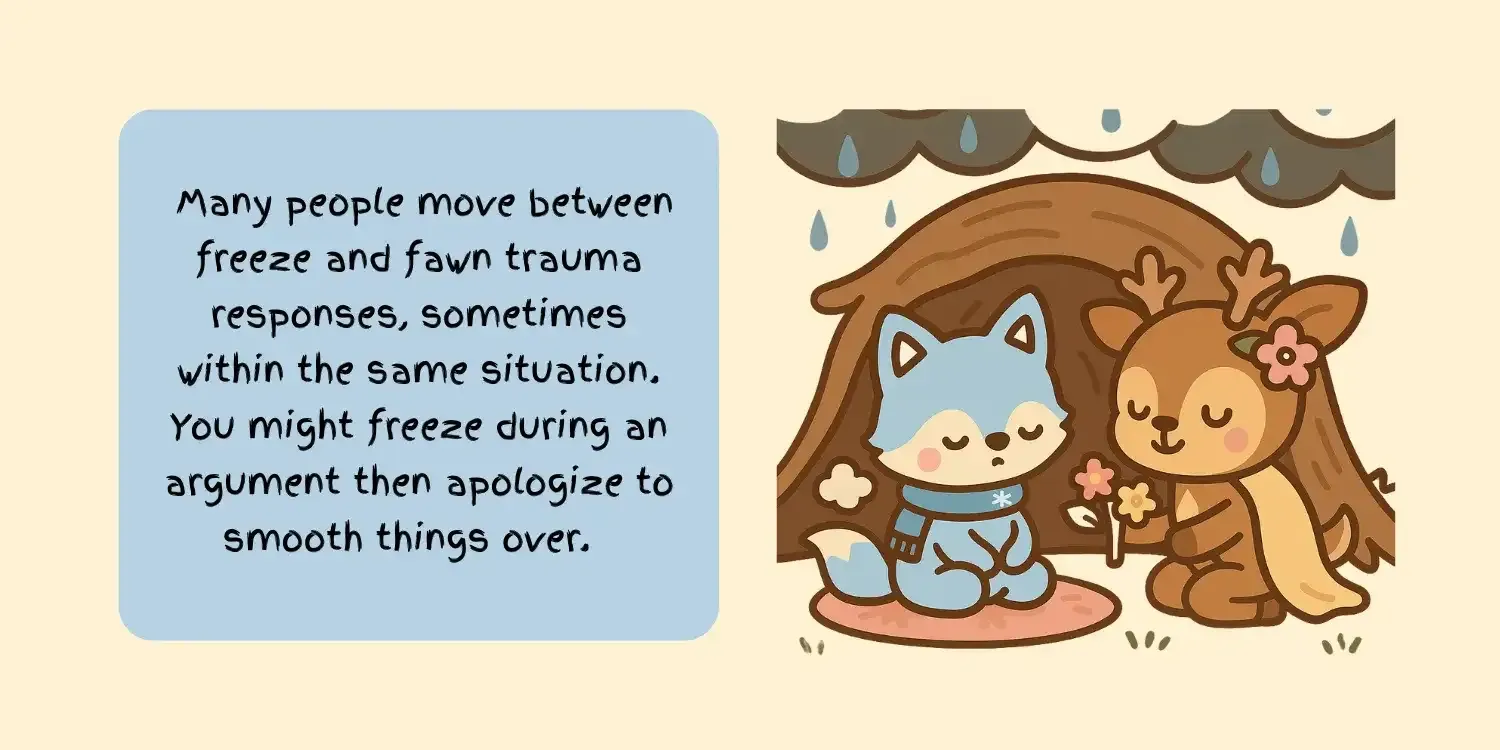 EXPERIENCING BOTH FREEZE AND FAWN TRAUMA RESPONSE