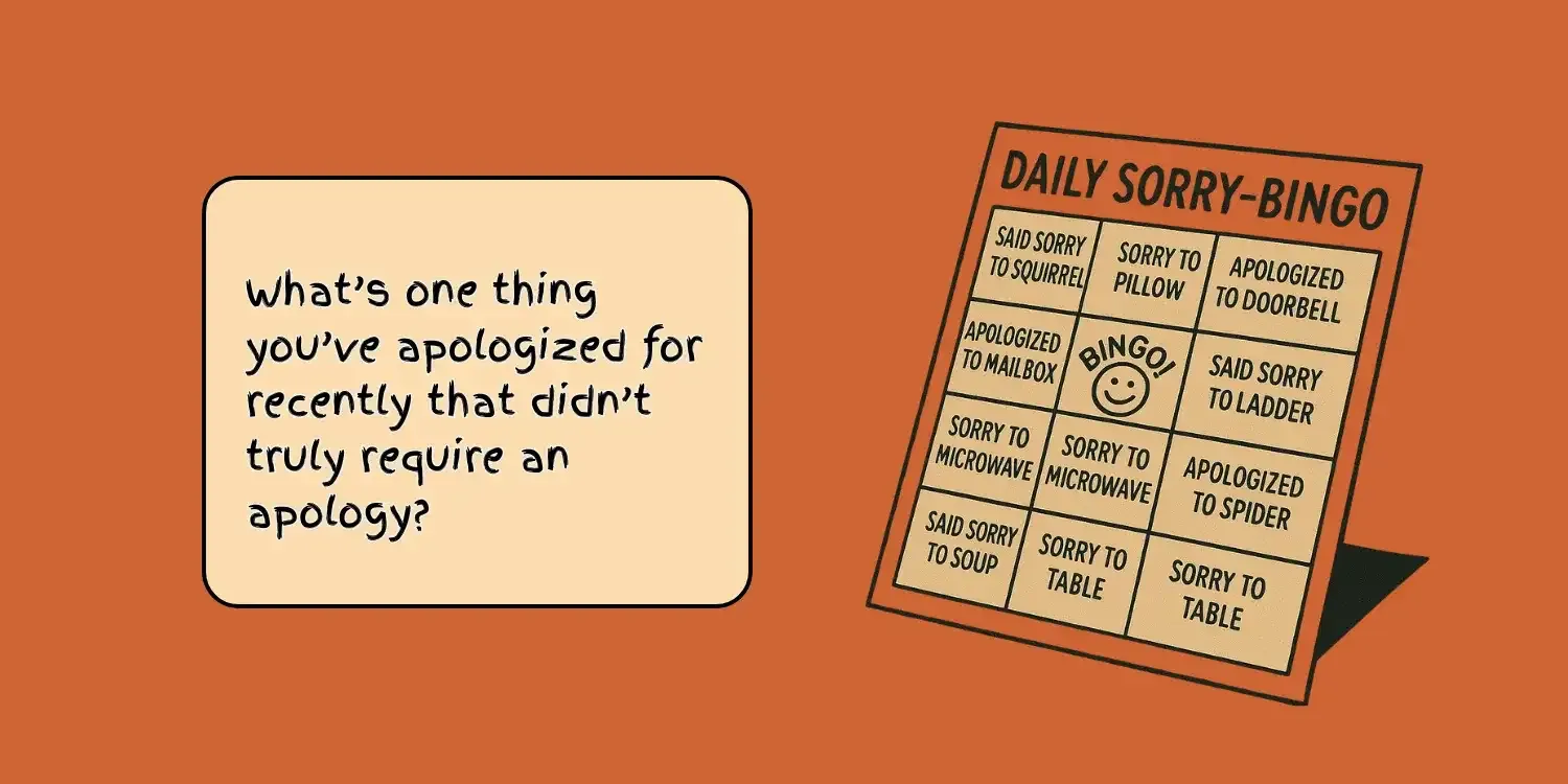DAILY SORRY BINGO CARD