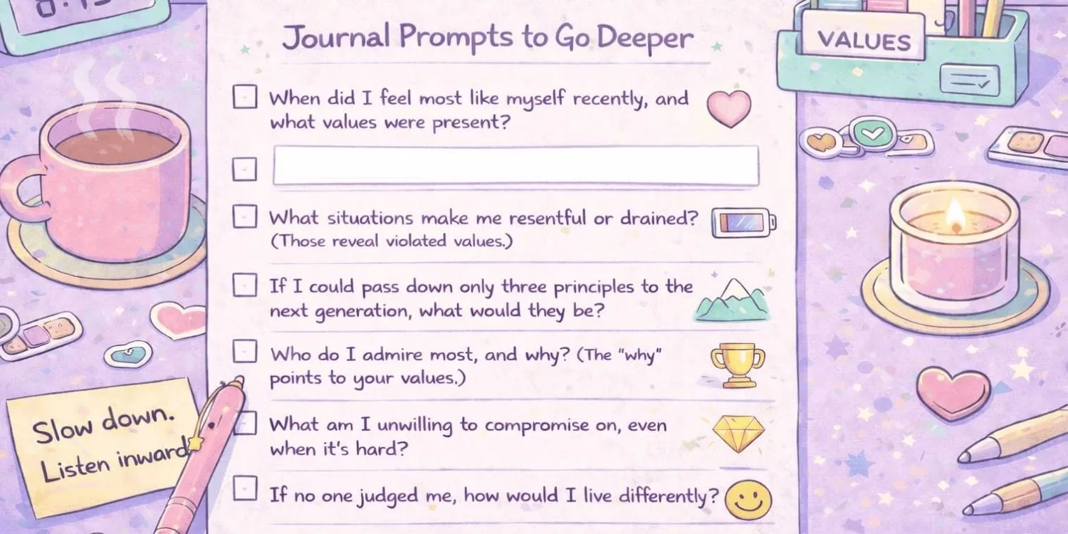 Finding Core Value Journal Prompts For Core Values